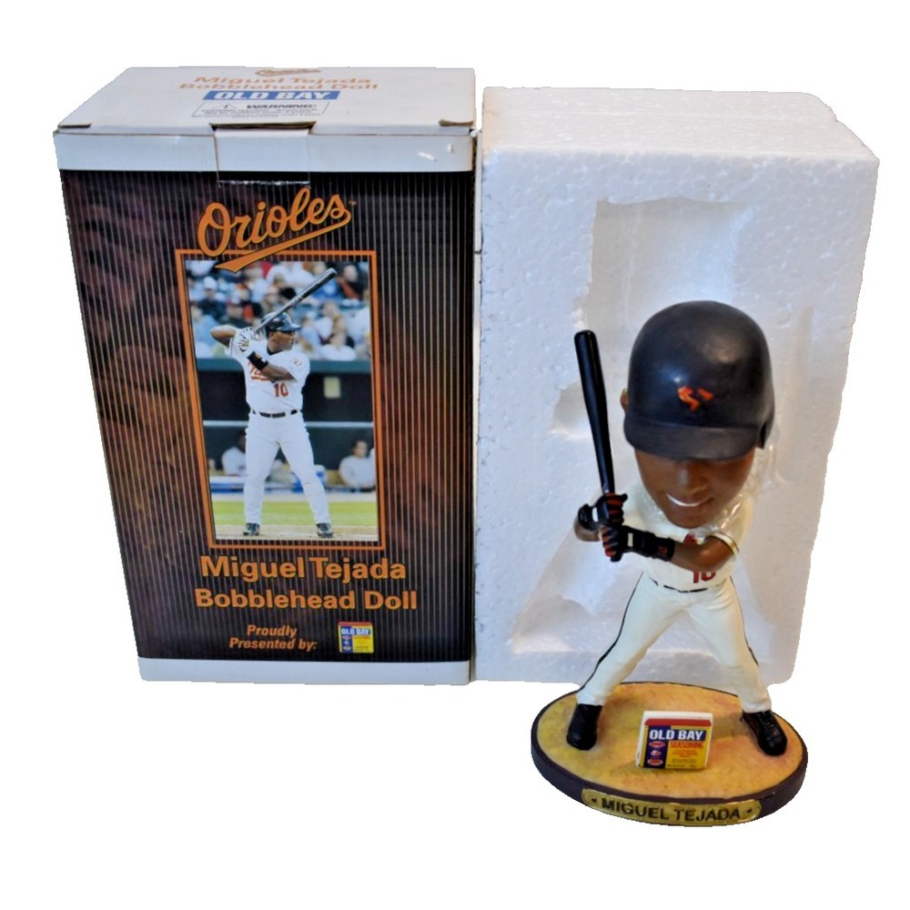 Baltimore Orioles SGA 7/2/2005 Miguel Tejada Bobblehead Old Bay Baseball